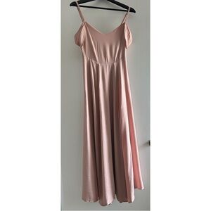 Reformation Blush Poppy Bridesmaid Dress 2
